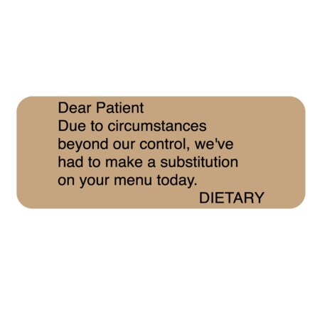 Dear Patient - Due To Circumstances Label 7/8 X 1-5/8